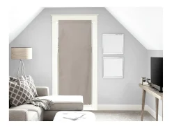 Visillo para puerta de ventana francesa de algodón 70x200 cm PANAMA taupe, por Soleil d'Ocre