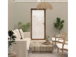 Visillo para puerta ventana 90x200 cm CELIA taupe, por Soleil d'Ocre
