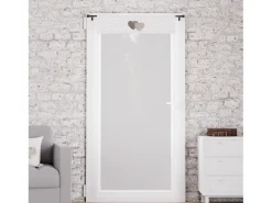 Visillo para ventana algodón puro 70x200 cm LOVE gris