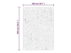 Vito Alfombra de pelo largo moderna PAMPLONA negro y crema 200x280cm