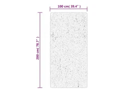 Vito Alfombra de pelo largo moderna PAMPLONA negro y crema 100x200cm