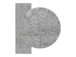 Vito Alfombra peluda de pelo largo moderna PAMPLONA gris 80x250 cm