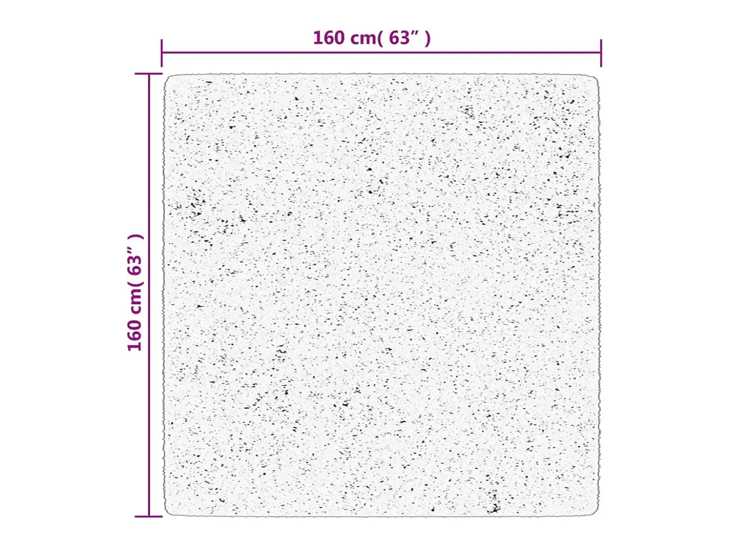 Vito Alfombra peluda de pelo largo moderna PAMPLONA beige 160x160 cm