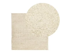 Vito Alfombra peluda de pelo largo moderna PAMPLONA dorado 160x160cm