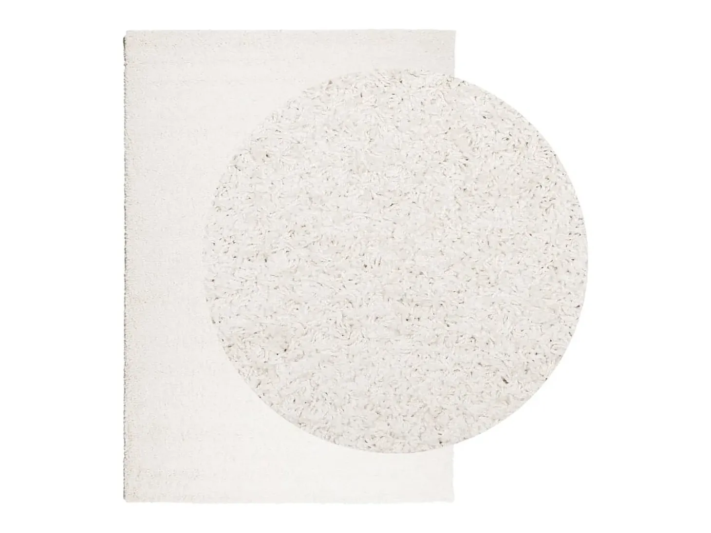 Vito Alfombra peluda de pelo largo moderna PAMPLONA crema 140x200 cm