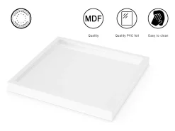 Vladon Cuenco decorativo Maya, moderno Plato decorativo cuadrado, Roble natural (20 x 1,8 x 20 cm)