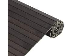 Wakil Alfombra rectangular bambú marrón oscuro 100x100 cm