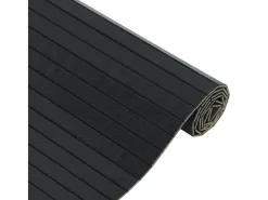 Wakil Alfombra rectangular bambú negro 60x300 cm