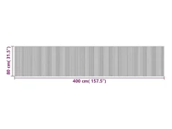 Wakil Alfombra rectangular bambú gris 80x400 cm