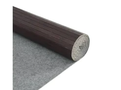 Wakil Alfombra rectangular bambú marrón oscuro 80x200 cm