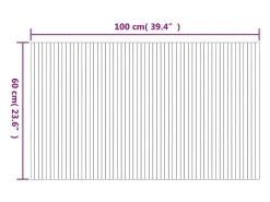 Wakil Alfombra rectangular bambú marrón 60x100 cm