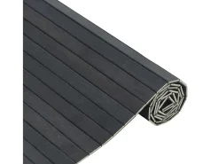 Wakil Alfombra rectangular bambú gris 70x200 cm