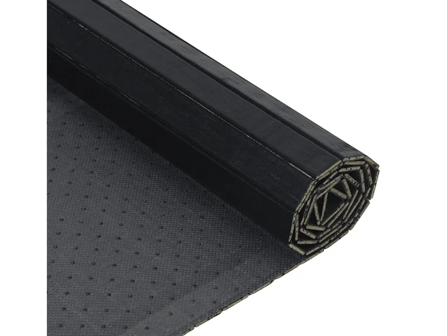 Wakil Alfombra rectangular bambú negro 70x100 cm