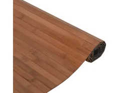Wakil Alfombra rectangular bambú marrón 70x200 cm
