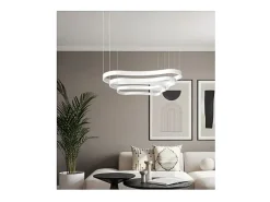 WAVES-2 SP, Colgante de metal blanco, Ideal Lux