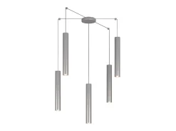 Xena Sospensione 5 Luci Spostabile Alluminio Con Cavo Cm.250