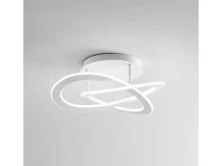 Yara Plafón LED moderno 40W regulable 4000K luz cálida, diseño aro de aluminio blanco 60x17cm, 1900lm, LED integrado IP20