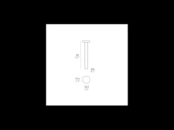 Zafferano Ciottolo - Baliza LED exterior IP54 7W 3000K diseño moderno en aluminio para jardines y caminos - 50 cm Corten