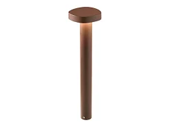 Zafferano Ciottolo - Baliza LED exterior IP54 7W 3000K diseño moderno en aluminio para jardines y caminos - 50 cm Corten