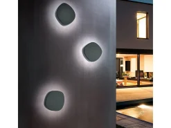 Zafferano Ciottolo Aplique LED IP54 7W 890lm 3000K en Aluminio Corten