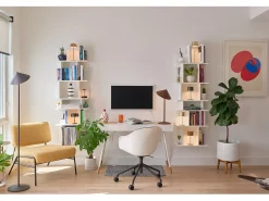 Zafferano Pina L Desk blanca, lámpara LED recargable 6W, IP65, regulador táctil, uso interior y exterior