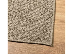 ZIZUR alfombra beige 200x200 cm aspecto yute interior exterior